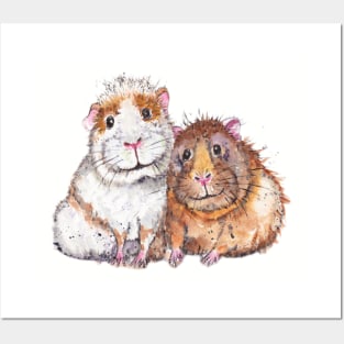 Cute Guinea Pig Friends Posters and Art